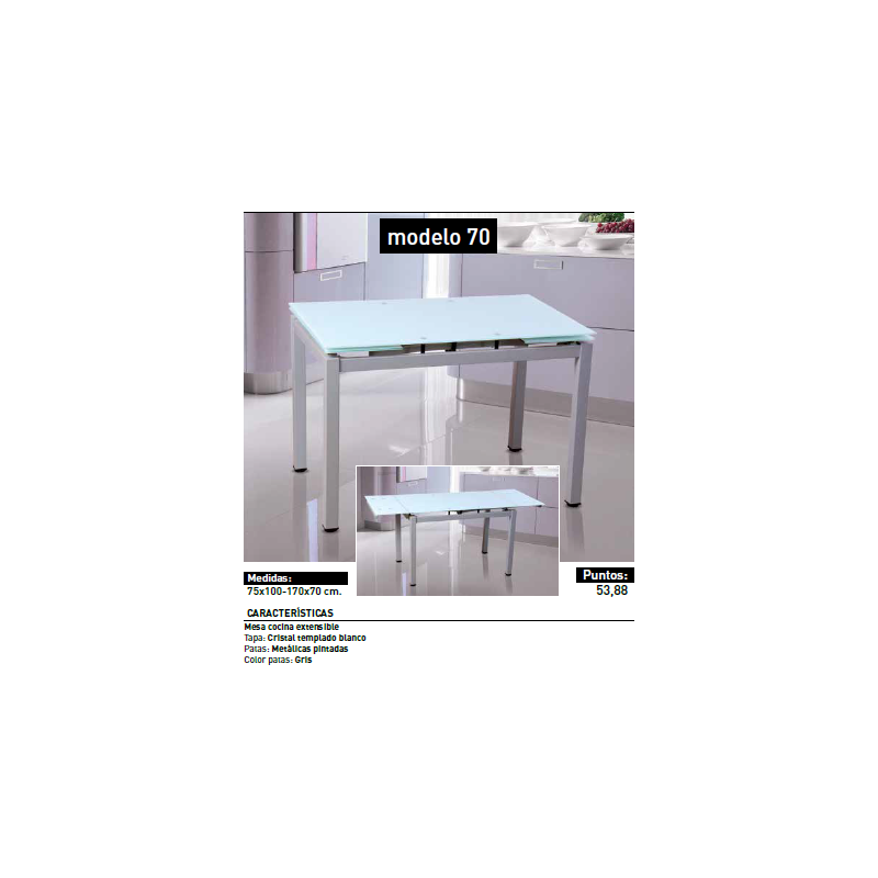 Mesa cocina extensible MD.70 - Artemueble