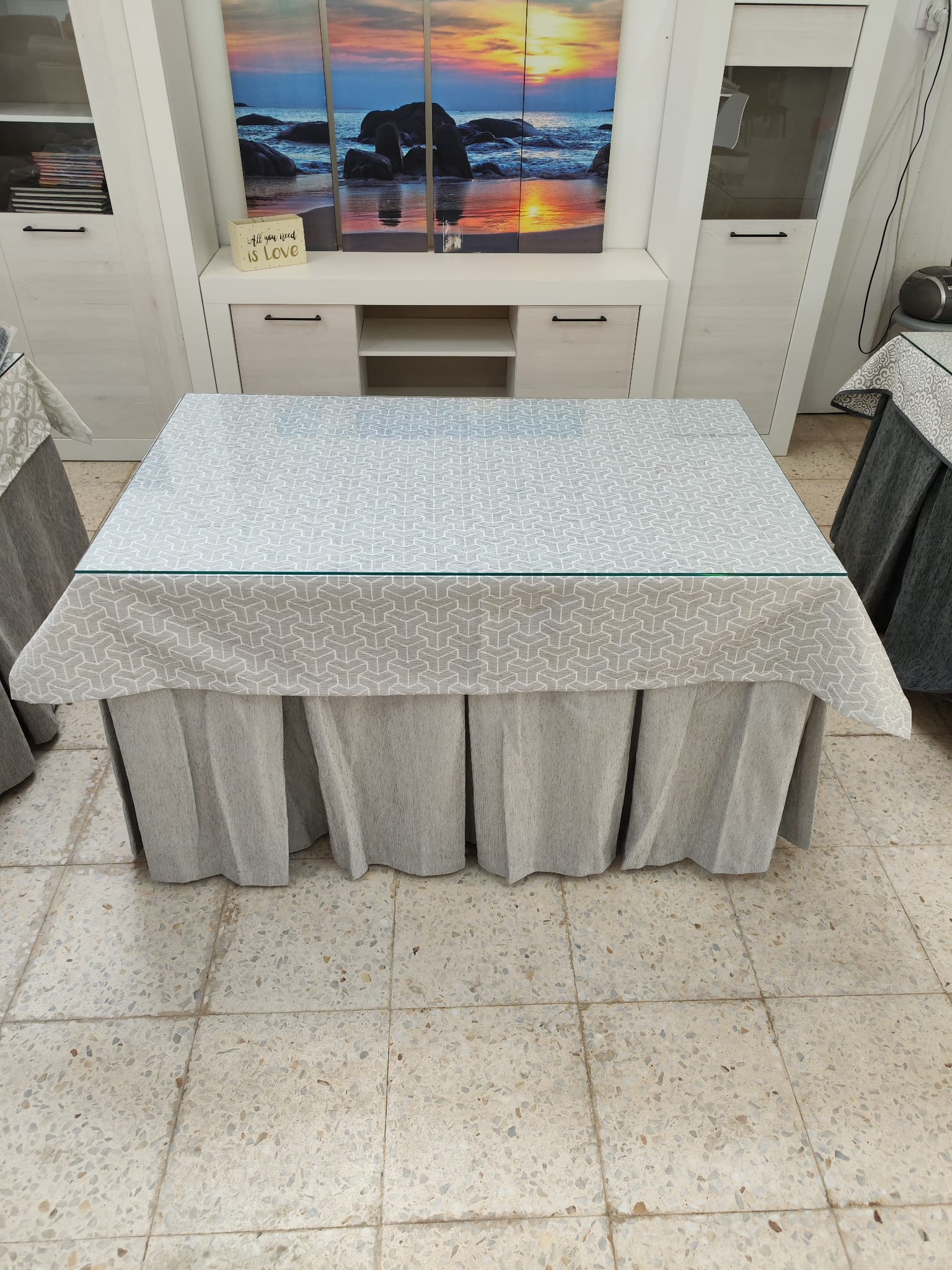 Mesa de camilla completa 130x80 Premium - Artemueble