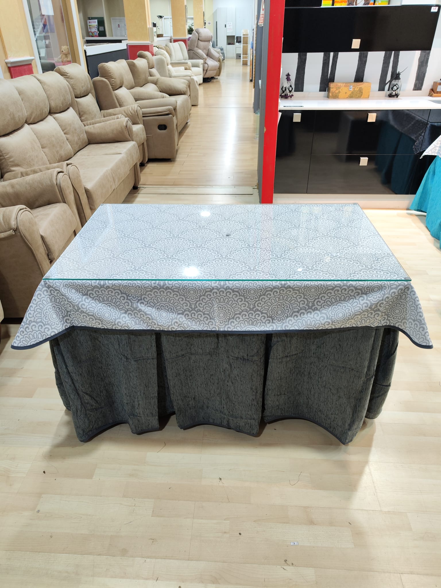 Mesa de camilla completa 120x70 - Artemueble