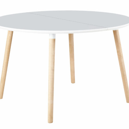MESA COMEDOR EXTENSIBLE NORDIKA 100 - 140 - 180 CM BLANCO / HAYA.