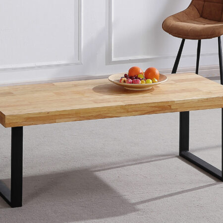 MESA CENTRO NATURAL 120 x 60 CM  ROBLE NORDISH / NEGRO.