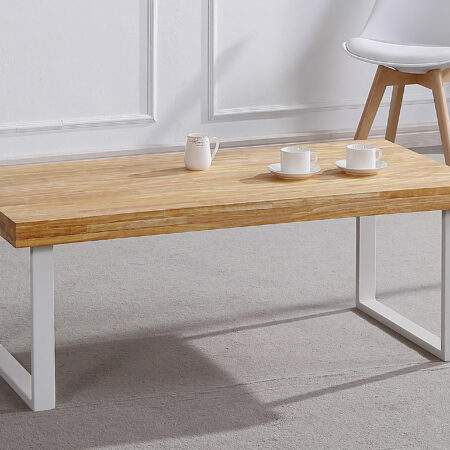 MESA CENTRO NATURAL 120 x 60 CM  ROBLE NORDISH / BLANCO.