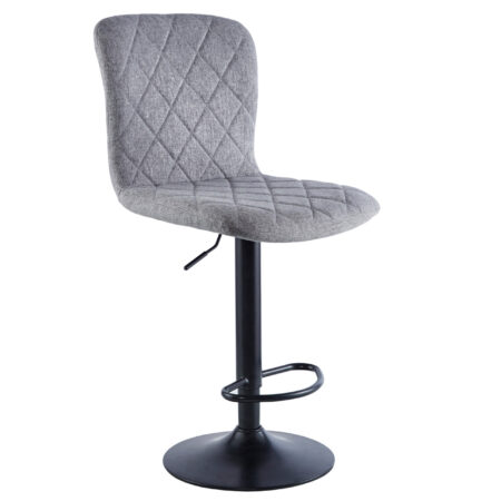 PACK DE 2 TABURETES GIRATORIO BRITAIN TEJIDO GRIS / NEGRO.