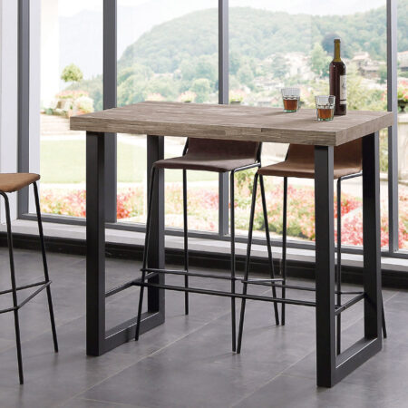 MESA ALTA LOFT 120 x 70 CM ROBLE AMERICAN / NEGRO.