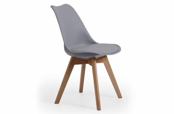PACK DE 4 SILLAS COMEDOR MODELO BISTRO GRIS.