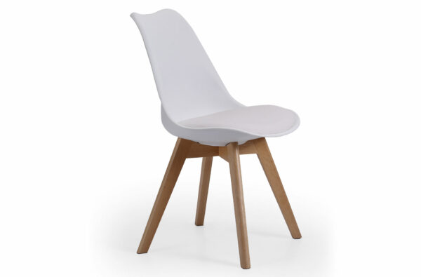 PACK DE 4 SILLAS COMEDOR MODELO BISTRO BLANCO.