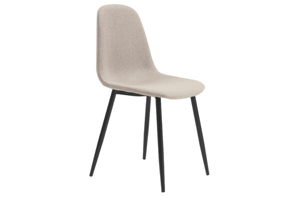 PACK DE 4 SILLAS COMEDOR HALL TEJIDO BEIGE.