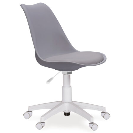 SILLA ESTUDIO GIRATORIA LINA GRIS.