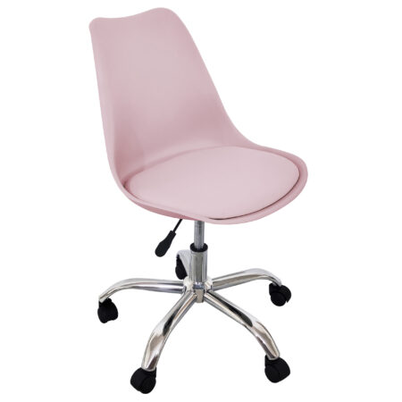SILLA GIRATORIA ENJOY ROSA