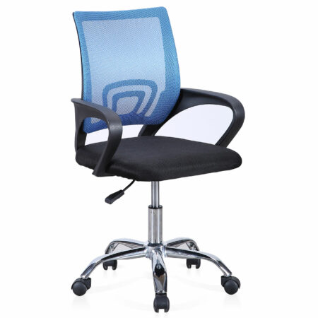 SILLA DE OFICINA GIRATORIA MODELO VITA NEGRO / AZUL