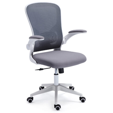 SILLA GIRATORIA LEXI RED TRANSPIRABLE GRIS / ESTRUCTURA BLANCA.