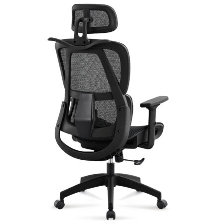 SILLON GIRATORIO ERGO RED TRANSPIRABLE NEGRO / ESTRUCTURA NEGRA