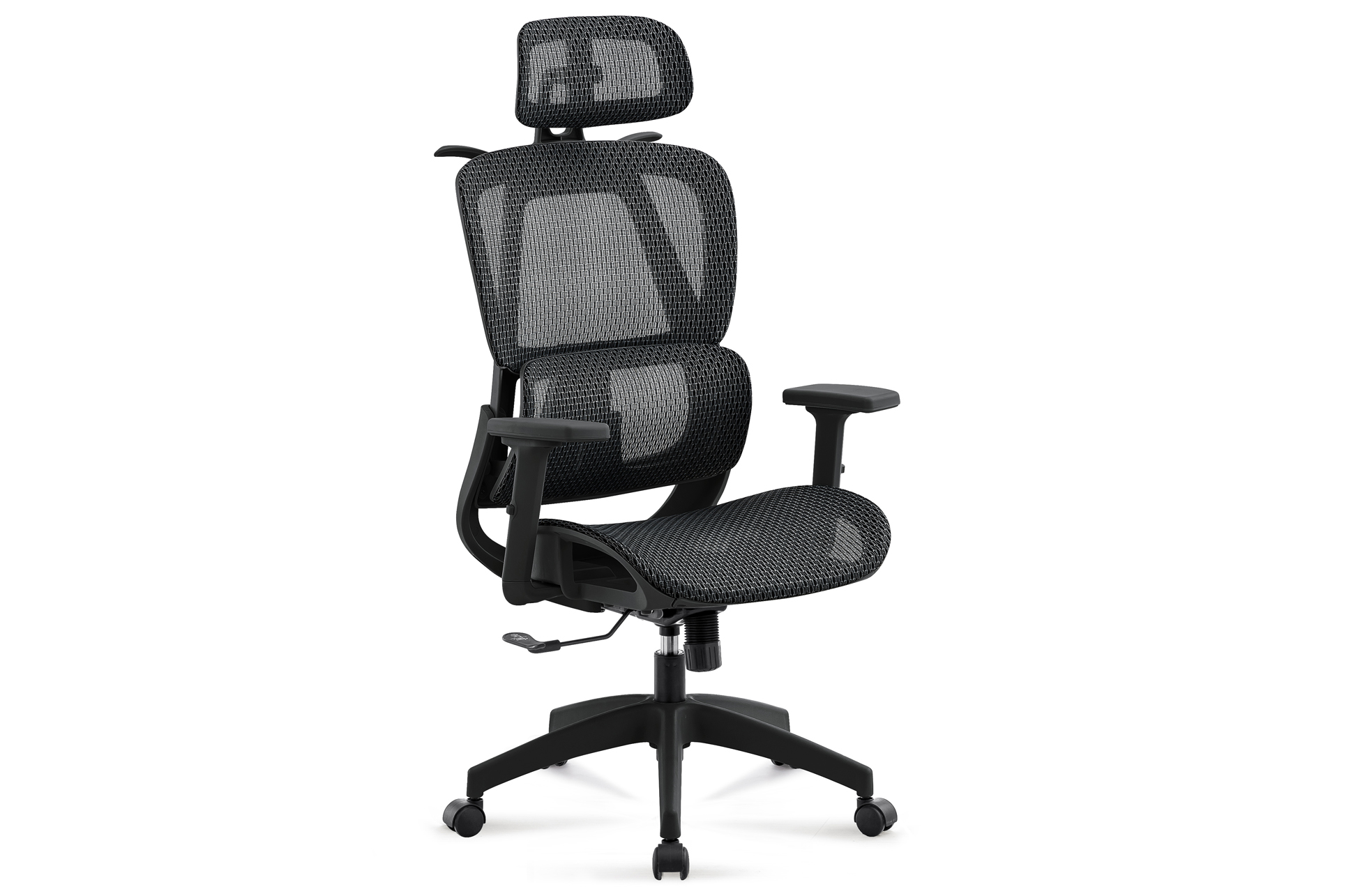 SILLON GIRATORIO ERGO RED TRANSPIRABLE NEGRO / ESTRUCTURA NEGRA - Imagen 2