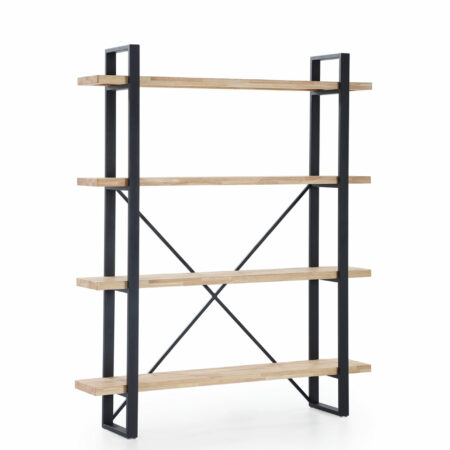 ESTANTERIA ALTA PLANK ROBLE NORDISH / NEGRO.