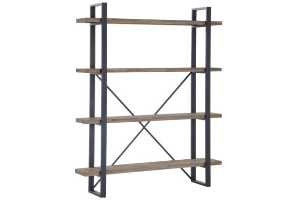 ESTANTERIA ALTA PLANK ROBLE AMERICAN / NEGRO.