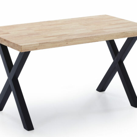 MESA COMEDOR FIJA X-LOFT 140 x 80 CM  ROBLE / NEGRO