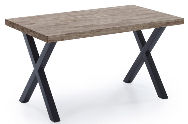 MESA COMEDOR FIJA X-LOFT 140 x 80 CM  ROBLE AMERICAN / NEGRO