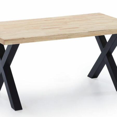 MESA COMEDOR FIJA X-LOFT 160 x 90 CM  ROBLE / NEGRO.