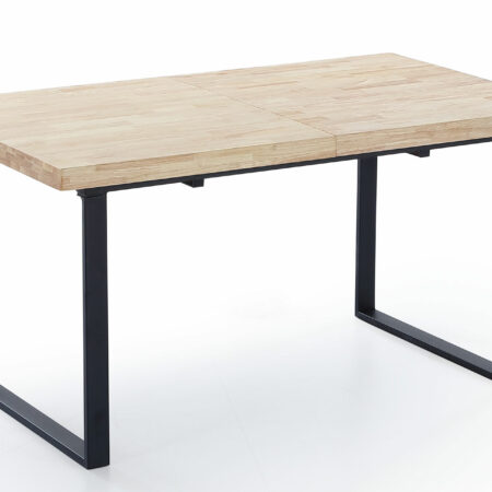 MESA COMEDOR EXTENSIBLE NATURAL 140 - 180 x 80 CM ROBLE NORDISH / NEGRO