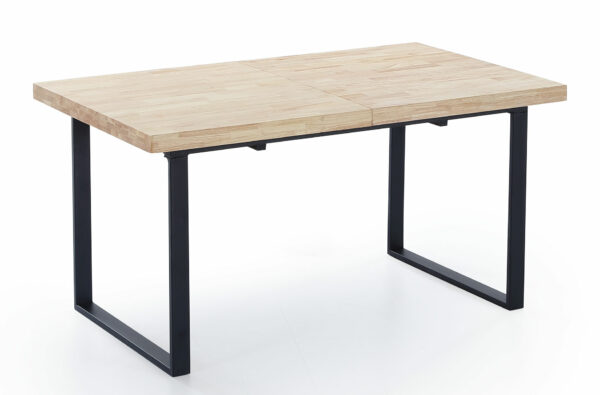 MESA COMEDOR EXTENSIBLE NATURAL 140 - 180 x 80 CM ROBLE NORDISH / NEGRO