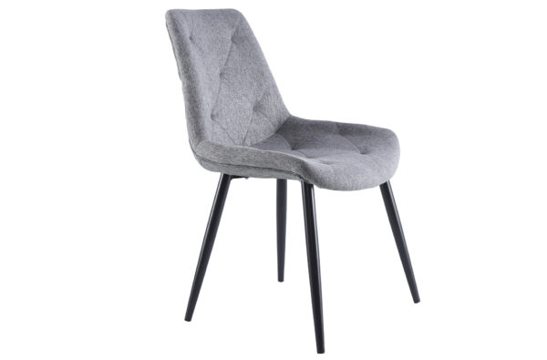 PACK DE 4 SILLAS  COMEDOR MARLENE TEJIDO GRIS / NEGRO