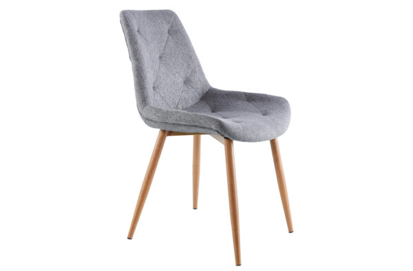 PACK DE 4 SILLAS COMEDOR MARLENE TEJIDO GRIS / OAK