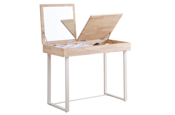 MESA / TOCADOR CON ESPEJO PRETTY 100 x 50 CM NORDISH / BLANCO.