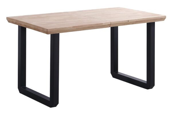 MESA COMEDOR EXTENSIBLE ROMA 140 - 180 - 220 x 80 CM ROBLE NORDISH / NEGRO.