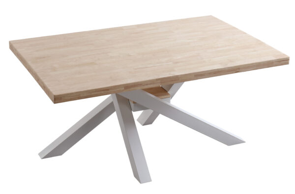 MESA COMEDOR FIJA XENA 160 x 100 CM  ROBLE NORDISH / BLANCO.