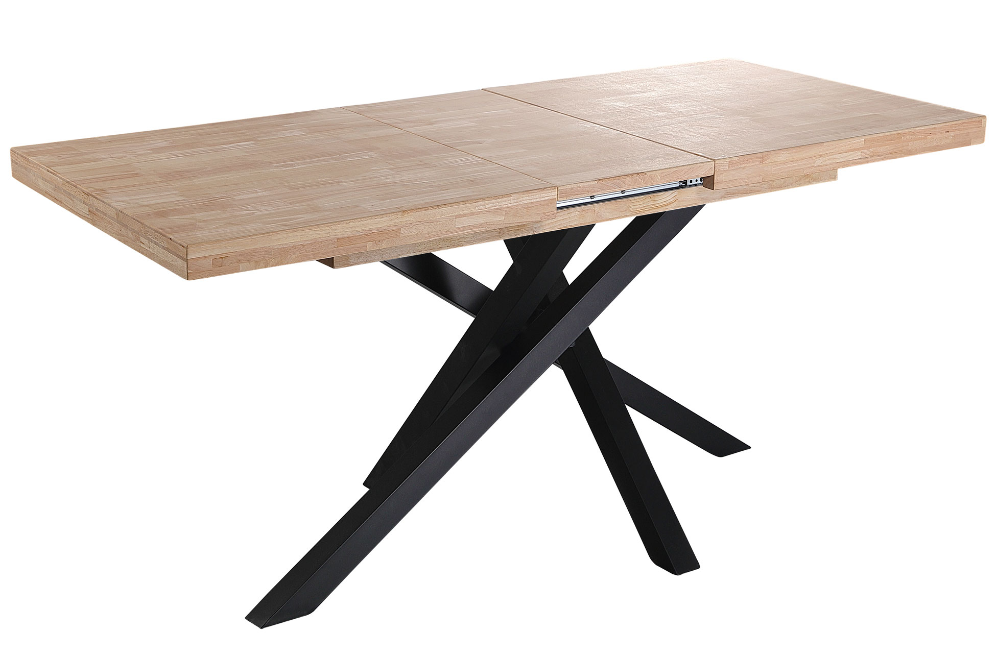 MESA COMEDOR EXTENSIBLE XENA 140 - 180 - 220 x 90 CM ROBLE NORDISH / NEGRO. - Imagen 2