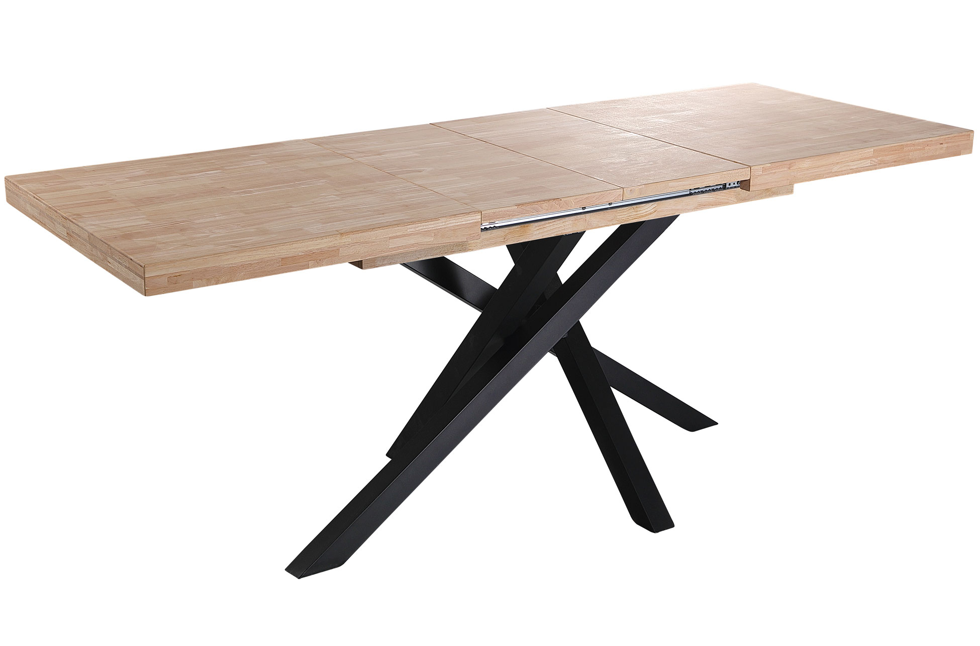 MESA COMEDOR EXTENSIBLE XENA 140 - 180 - 220 x 90 CM ROBLE NORDISH / NEGRO. - Imagen 3