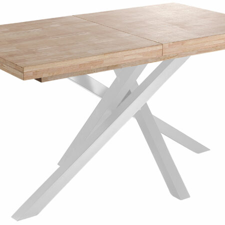 MESA COMEDOR EXTENSIBLE XENA 140 - 180 - 220 x 90 CM  ROBLE NORDISH / BLANCO.