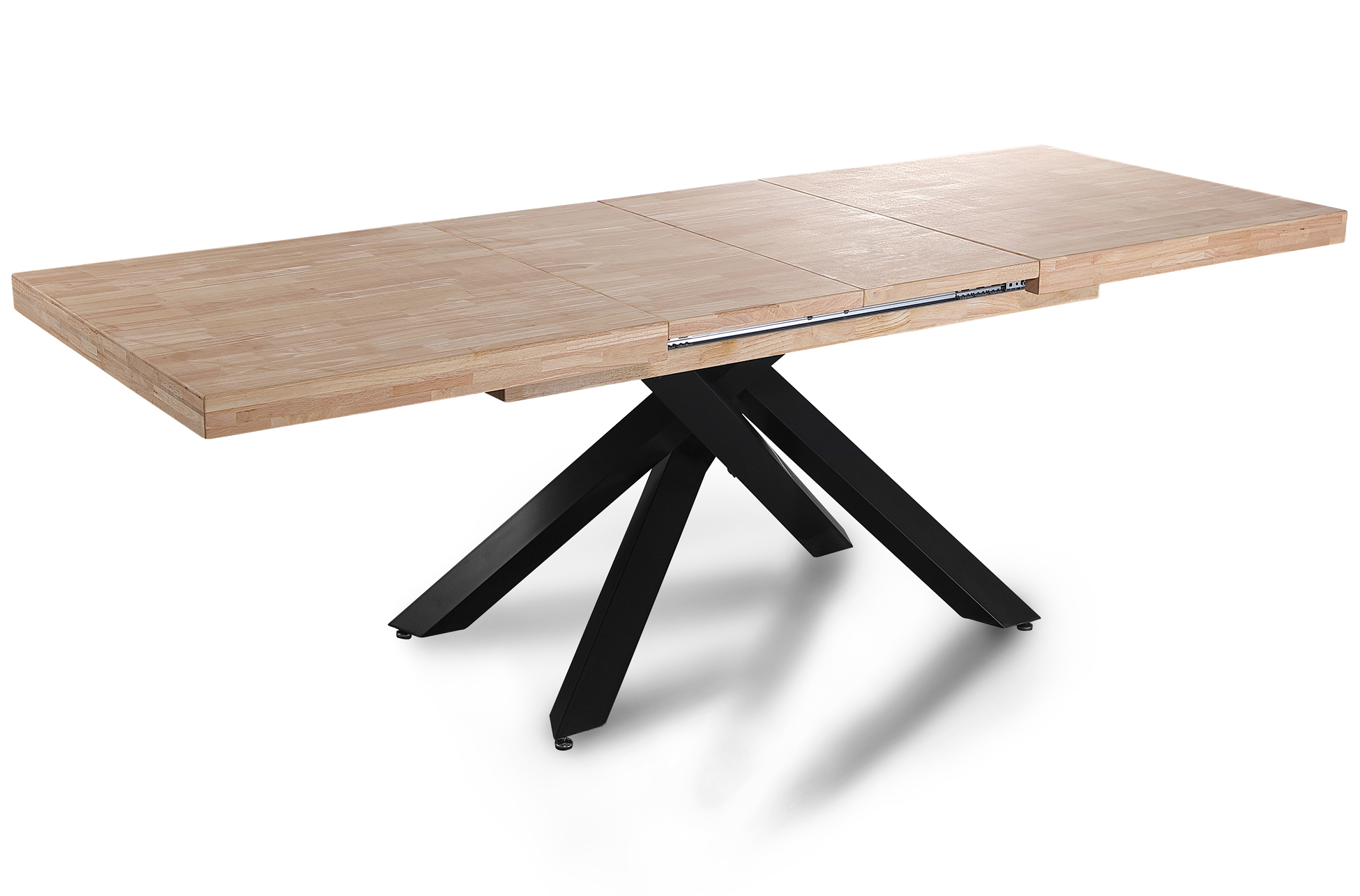 MESA COMEDOR EXTENSIBLE XENA 160 - 200 - 240 x 90 CM ROBLE NORDISH / NEGRO. - Imagen 3
