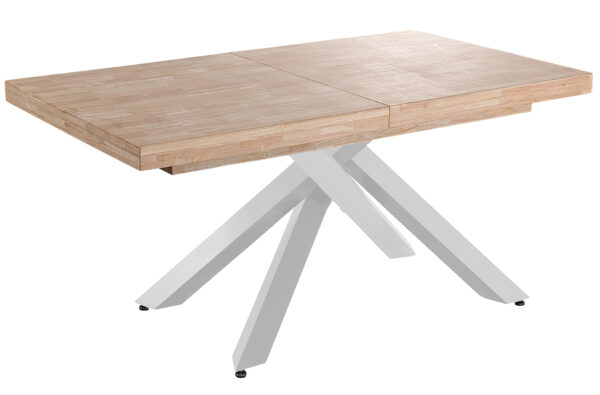 MESA COMEDOR EXTENSIBLE XENA 160 - 200 - 240 x 90 CM ROBLE NORDISH / BLANCO.
