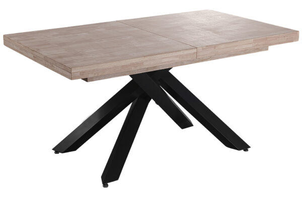 MESA COMEDOR EXTENSIBLE XENA 160 - 200 - 240 x 90 CM ROBLE HONEY / NEGRO.