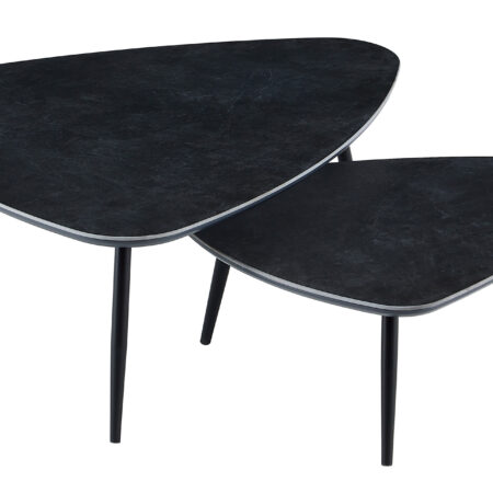 MESA CENTRO NIDO VULCANO CERAMIC NEGRO / NEGRO.