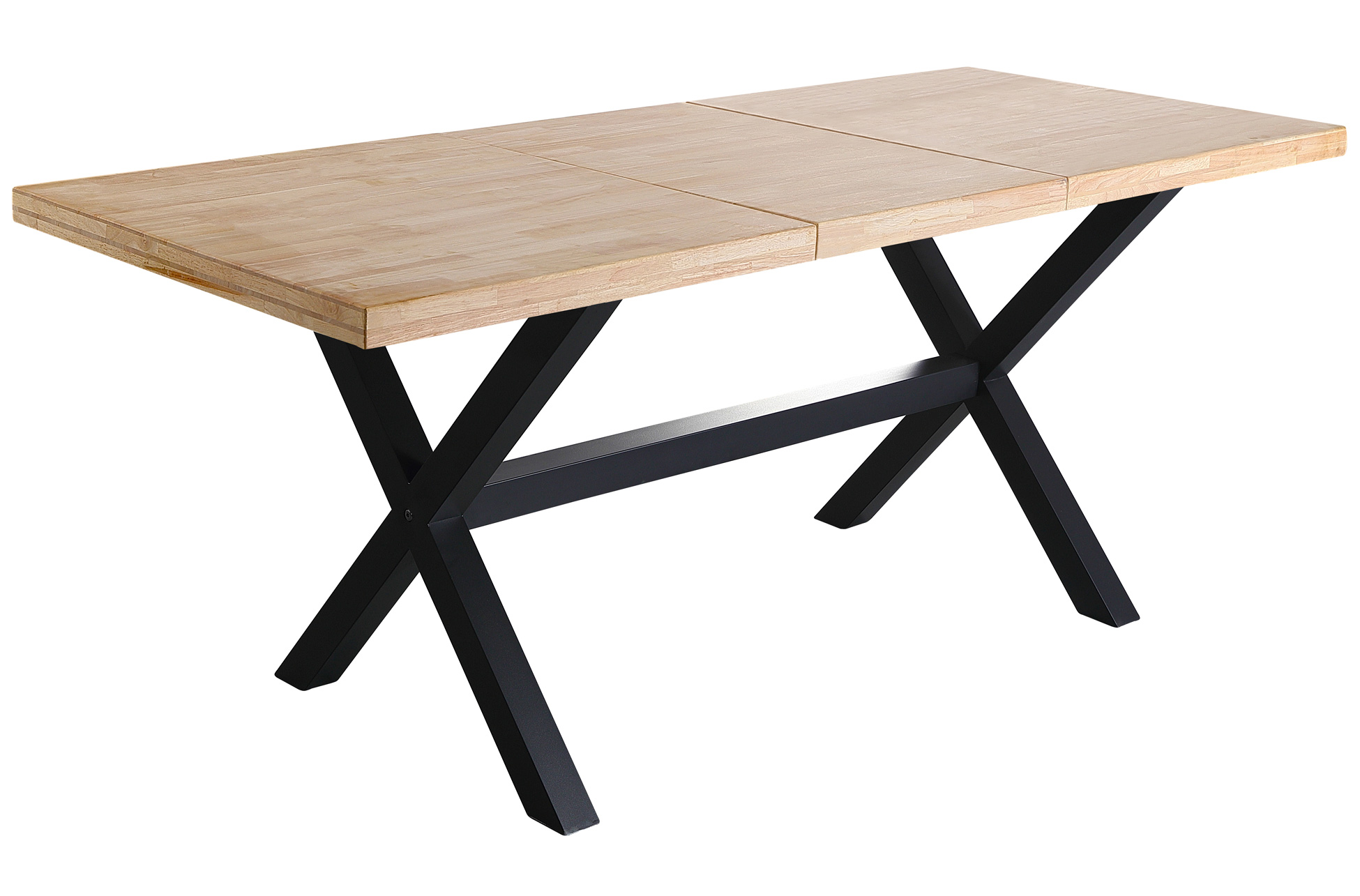 MESA COMEDOR EXTENSIBLE X-LOFT 140 - 180 - 220 x 90 CM ROBLE NORDISH / NEGRO. - Imagen 2