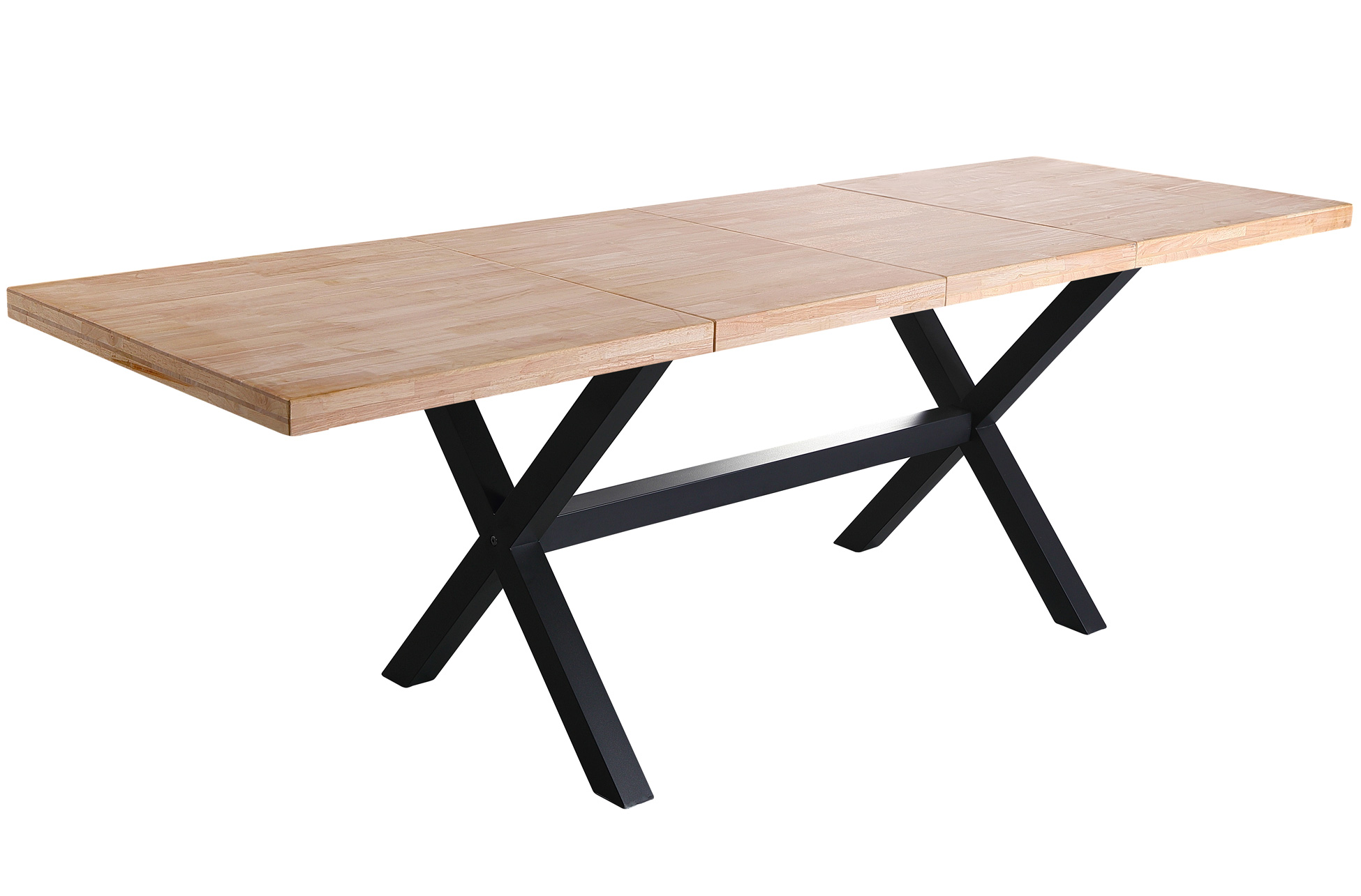 MESA COMEDOR EXTENSIBLE X-LOFT 140 - 180 - 220 x 90 CM ROBLE NORDISH / NEGRO. - Imagen 3