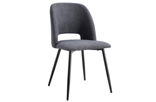 PACK DE 2 SILLAS COMEDOR VENUS TEJIDO GRIS / NEGRO