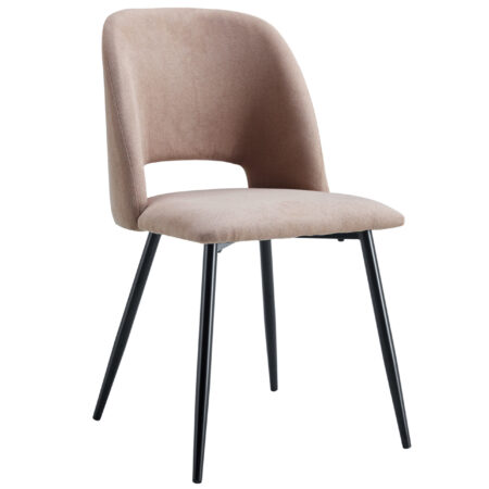 PACK DE 2 SILLAS COMEDOR VENUS TEJIDO BEIGE / NEGRO.