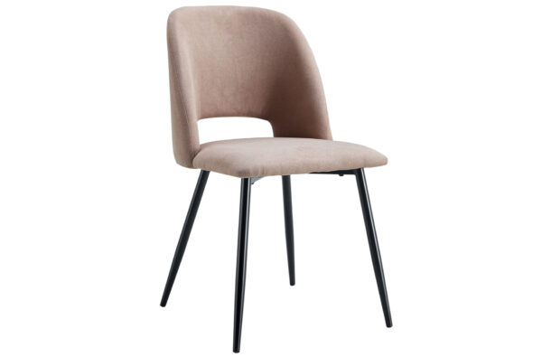 PACK DE 2 SILLAS COMEDOR VENUS TEJIDO BEIGE / NEGRO.