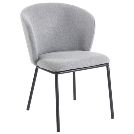 PACK DE 2 SILLAS COMEDOR MARGOT TEJIDO GRIS / NEGRO