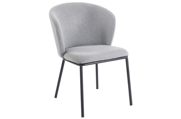 PACK DE 2 SILLAS COMEDOR MARGOT TEJIDO GRIS / NEGRO