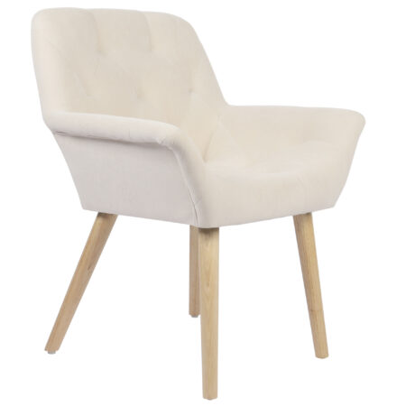 PACK DE 2 SILLAS COMEDOR NATURE MICROFIBRA CREMA
