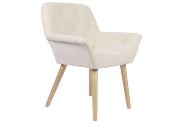 PACK DE 2 SILLAS COMEDOR NATURE MICROFIBRA CREMA