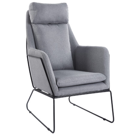 BUTACA TAPIZADA SINTRA TEJIDO GRIS