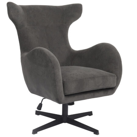 BUTACA GIRATORIA Y REGULABLE EN ALTURA MUNICH GRIS