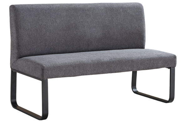 BANCO TAPIZADO CON RESPALDO SHARE TEJIDO GRIS