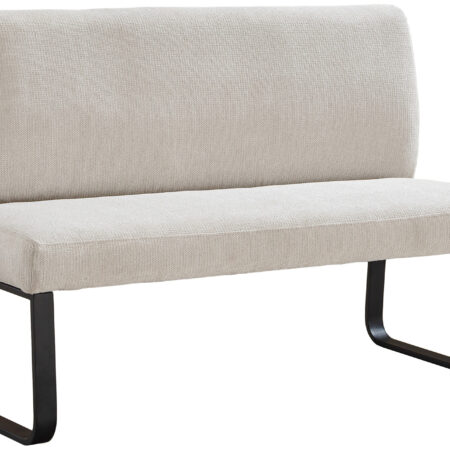 BANCO TAPIZADO CON RESPALDO SHARE TEJIDO BEIGE