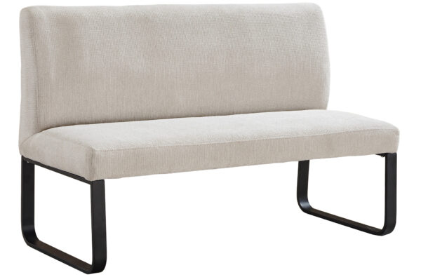 BANCO TAPIZADO CON RESPALDO SHARE TEJIDO BEIGE